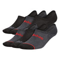adidas Mens Superlite Linear 3.0 Super No Show Socks (6-Pair) Black/Onix Grey/Vivid Red Large