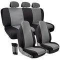 10-Piece Set: OxGord Two-Tone Non-Slip Grip Control Car Seat Cover