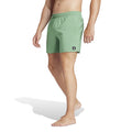adidas Mens Standard Solid Classic-Length Swim Shorts Preloved Green/White Small