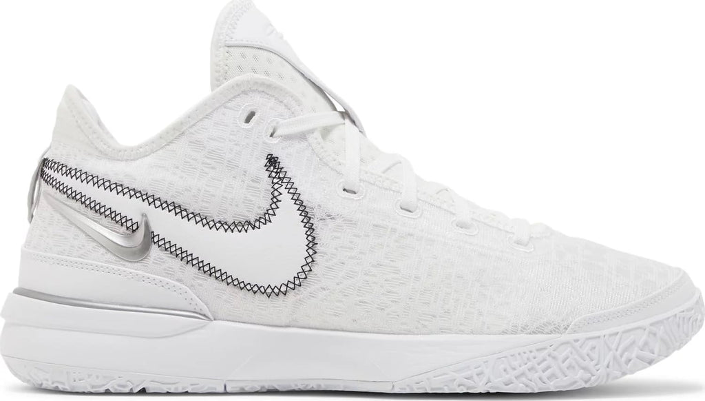 NIKE ZOOM LEBRON NXXT GEN WHITE/METALIC SILVER/BLACK MENS SIZE 9 NM