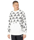 adidas Mens Essentials Brandlove Hoodie White Medium