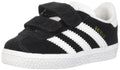 adidas Originals Unisex-Baby Gazelle Running Shoe Black/White/White 10Toddler