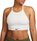 Nike Womens Indy Seamless Ribbed Light-Support Non-Padded Sports Bra (US Alpha Medium Regular Regular White)