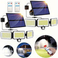 2-Pack: Split Solar Wall Light For Outdoor With Motion Sensor 3 Heads