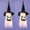 2-Piece Set: Glowing Ghost Witch Hat Halloween Decorations