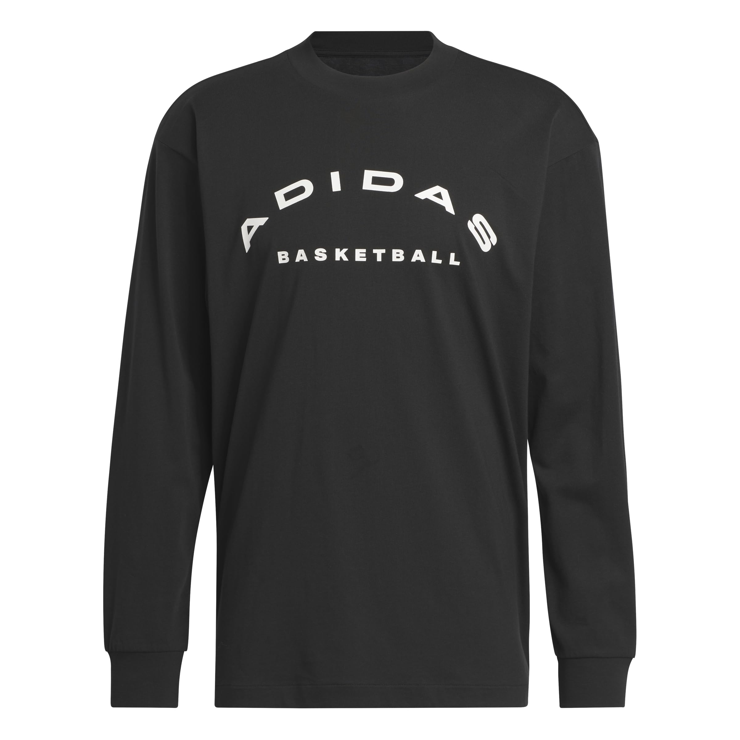 adidas Mens Select Long Sleeve Basketball T-Shirt Black/Cloud White
