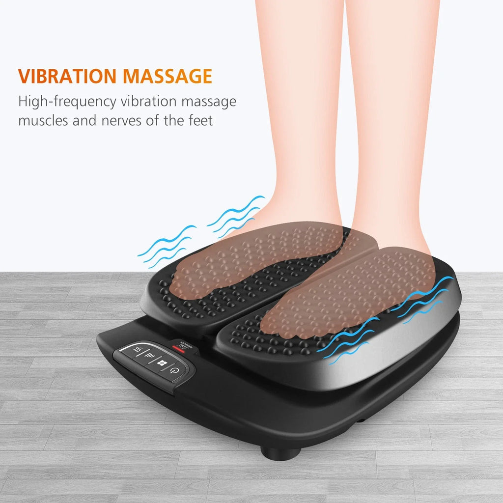 Foot Massager Machine with Heat for Blood Circulation Plantar Fasciitis, Black