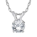 3/4Ct Round Cut Diamond Solitaire Pendant 14K White Gold