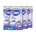 Dial Complete Antibacterial Deodorant Bar Soap Lavender & Twilight Jasmine Scent 4 oz 8 Bars (Pack of 4)