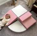 little dove Large 4 Pieces Climbing Toys for Toddlers 1-3 Non-Toxic & Eco-Friendly Toddler Climbing Toys Indoor Soft Play Equipment Indoor for Motor Skills Easy Setup & Clean Climbing Blocks Pink