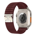 Fabric Bands Compatible with Apple Watch Ultra Band 49mm 46mm 45mm 44mm 42mm 38mm 40mm 41mm Men Women Nylon Sport Loop Strap for iWatch Series Ultra SE 10 9 8 7 6 5 4 3 2 1 (Red Wine 42mm(Series 3)/44mm/45mm/46mm/49mm)