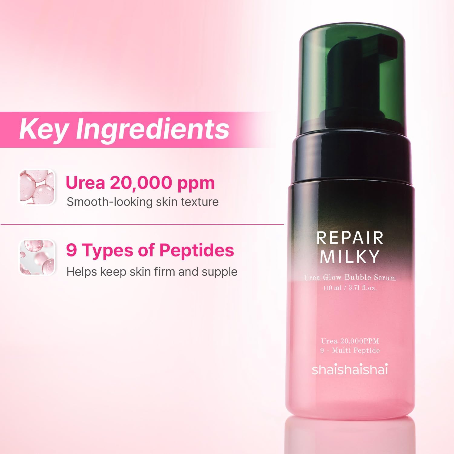 Shaishaishai Repair Milky Urea Glow Bubble Serum