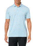 adidas Mens Ultimate365 Mesh Print Polo SEBLBUIvory
