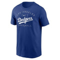 Nike Mens MLB Home Team Athletic Arch T-Shirt (US Alpha Large Regular Regular Blue Los Angeles Dodgers)