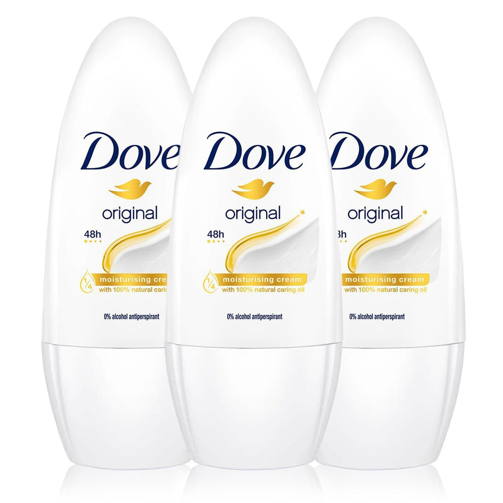 3 x 50ml Dove Anti-Perspirant Roll-On Original
