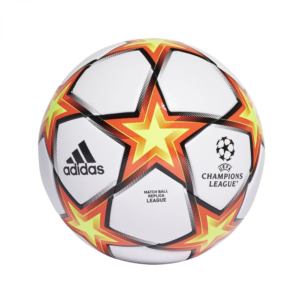 adidas Unisexs FIN21 LGE Soccer Ball White/Solar Red/Solar Yellow/Black 5