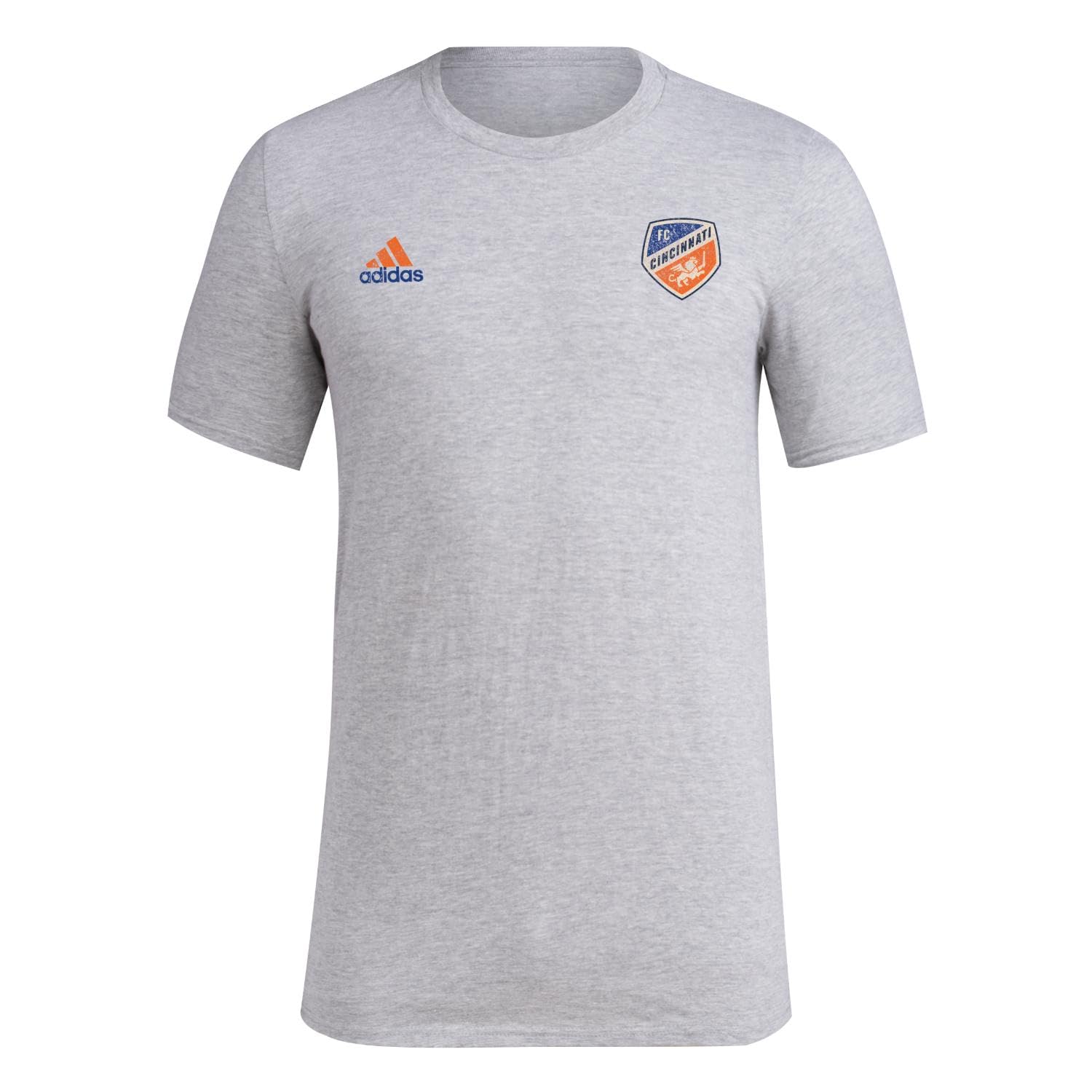 adidas Mens Size Short Sleeve Pre-Game T-Shirt Medium Grey Heather/Fc Cincinnati XX-Large Tall