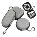 3 Pack Earbud Case BetterJonny EVA Hard Earphone Carrying Case Portable Storage Earbud Pouch Case Mini Earbud Pouch for Bluetooth Ear Buds USB Adapter Cable Coin Pouch Wallet (Grey)