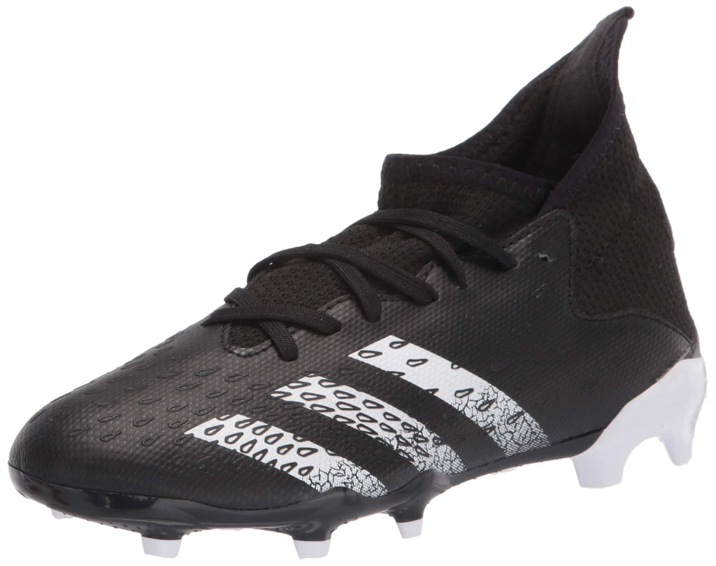 adidas Firm Ground Predator Freak .3 Soccer Shoe (boys) Black/White/Black 12 Little Kid