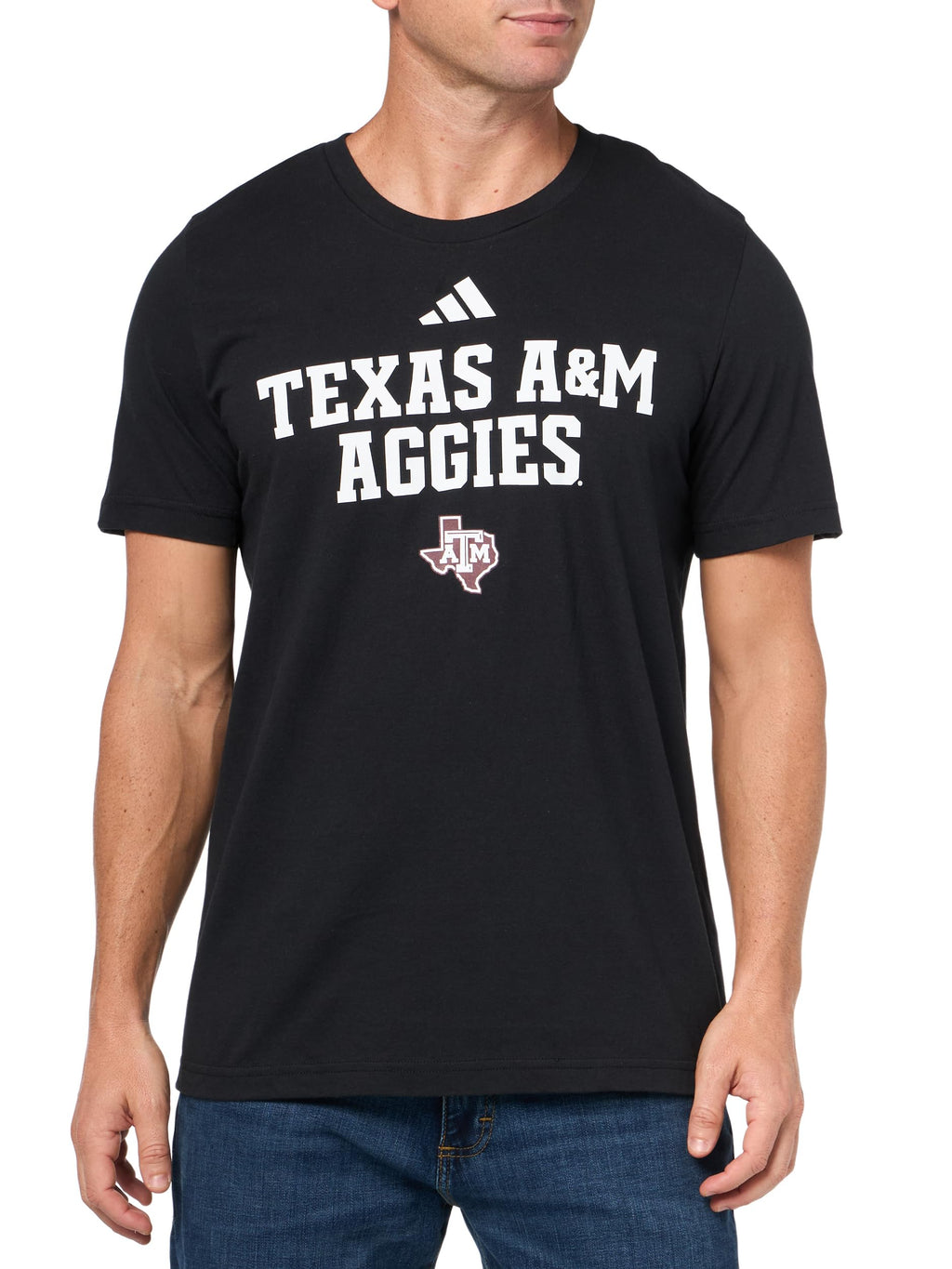 adidas Mens House T-Shirt Black/Texas A&M University