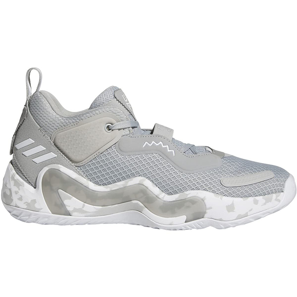 adidas mens D.O.N. Issue 3 Basketball Shoes Team Mid Grey-white-team Light Grey 11