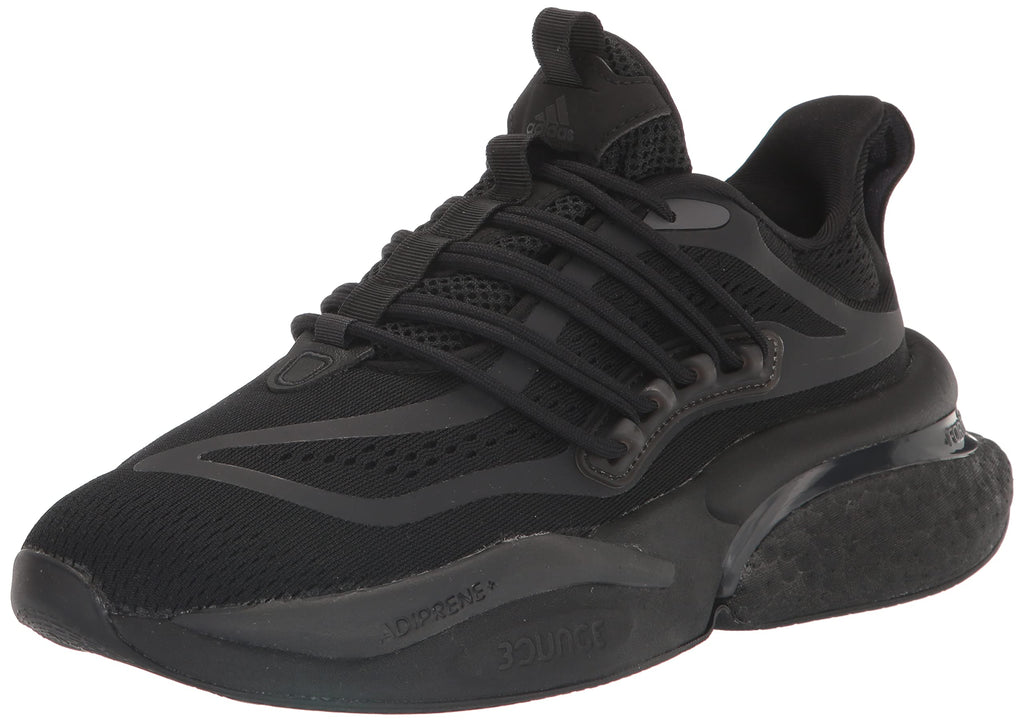 adidas Mens AlphaBoost V1 Running Shoe Black/Grey/Carbon 10.5