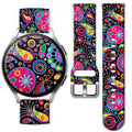 Sport Bands Compatible for Galaxy Watch 6 Band/Galaxy Watch 5/Galaxy Watch 4 Band Galaxy Watch 5 Pro/Galaxy Watch 3/Active 2 Watch 20mm Soft Silicone Sports Strap Women Men(Cute Boho Flower)