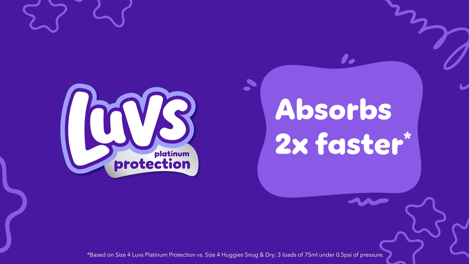 Luvs Platinum Protection Baby Diapers Size Newborn, 38 Count