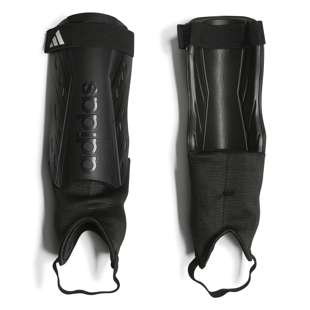 adidas Unisex-Adult Tiro Soft Ground Match Shin Guards Black/White/Iron Metallic Large