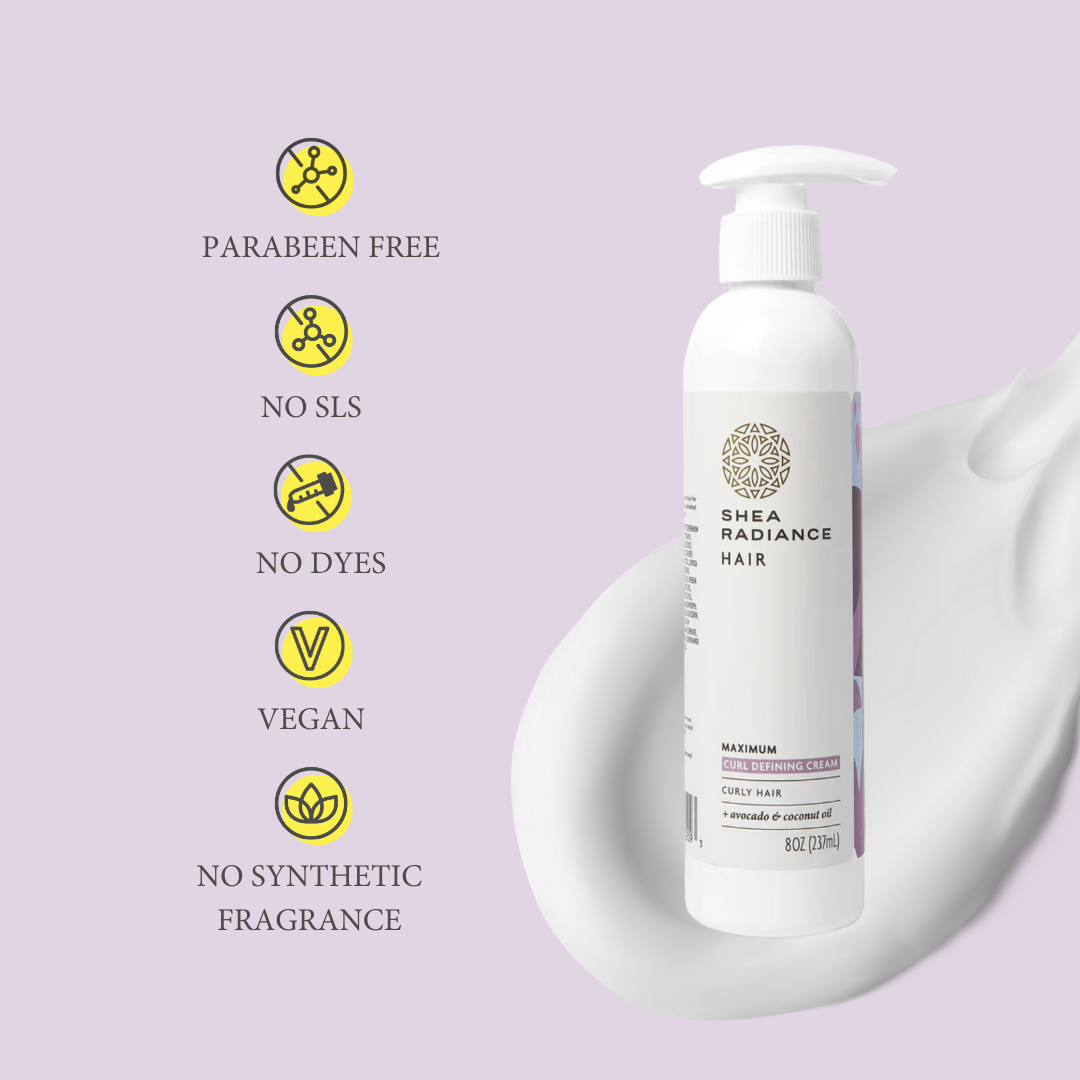 Maximum Curl Defining Cream for Curly, Coily & Kinky Hair – Frizz Control & Moisture