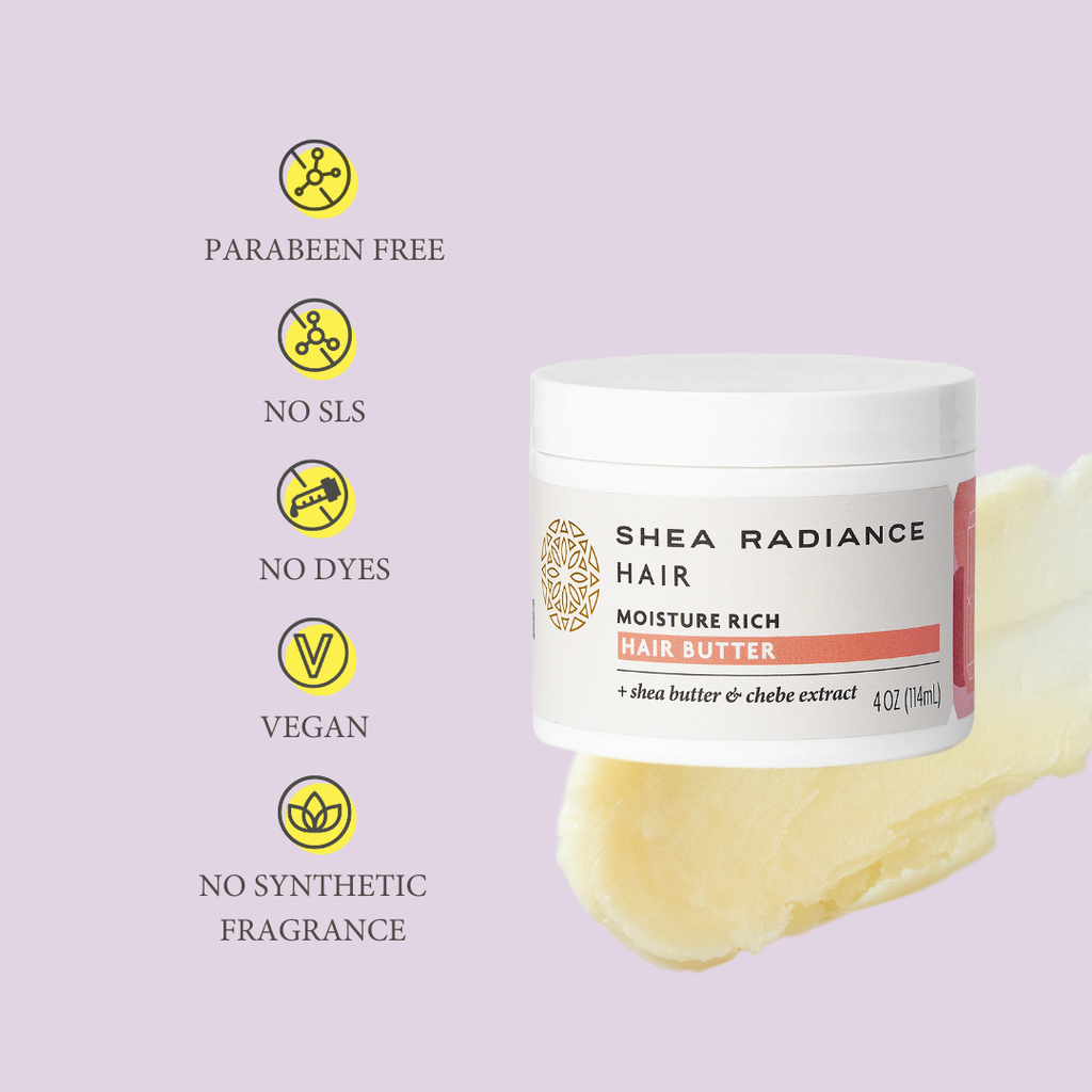 Moisture Rich Hair Butter for Natural & Curly Hair with Unrefined Shea Butter