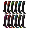 12-Pairs: Athletic Graduated Knee-High Compression Socks
