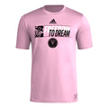 adidas Mens Size CF Short Sleeve Pre-Game T-Shirt True Pink/Club Inter De Futbol Miami XX-Large Tall