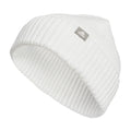 adidas Womens Fashioned Fold Beanie White/Grey/Silver Metallic F23 One Size