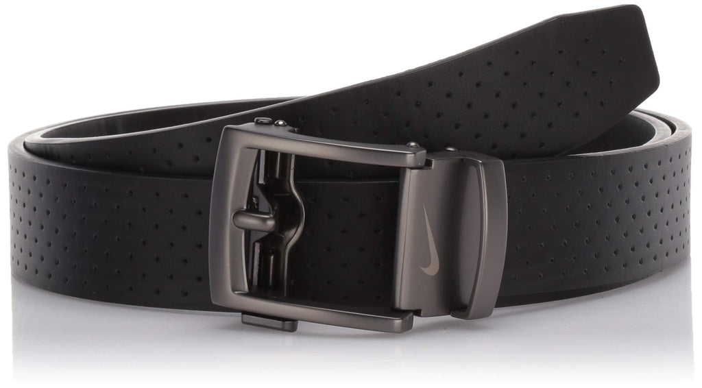 Nike mens Acu Fit Ratchet Belt Black - Perforated One Size US