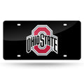Rico Industries NCAA Ohio State Buckeyes Laser Inlaid Metal License Plate Tag  6 x 12-inches