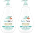 Baby Dove Sensitive Skin Care Baby Wash For Bath Time Moisture Fragrance Free and Hypoallergenic Washes Away Bacteria 20 oz (Pack of 2)