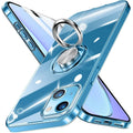 Clear Phone Case iPhone 14 Transparent Anti-Scratch with Ring Kickstand