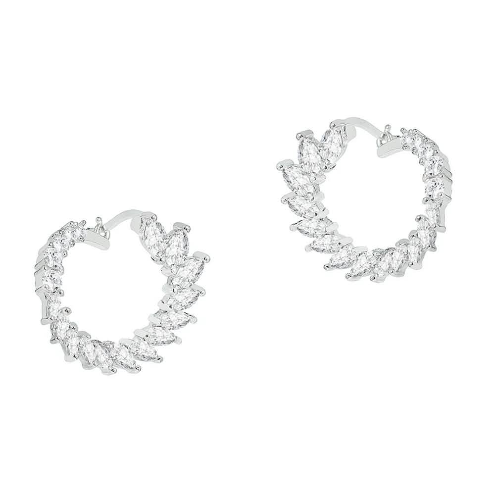 Crescent Moon Earrings Made With Crystals