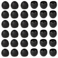 CYADCI 36 Pieces Large Earbud Tips Soft and Comfortable Silicone Earbud Tips Ear Bud Replacement Pieces Silicone Fit Most in-Ear Headphones，Inner Hole 3.8mm -5.5mm，Large Black Earbuds Silicone Tips