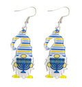 xuzhiyuan Hanukkah Acrylic Dangle Earrings Menorah Wooden Drop Earrings Dove Star of David Jewish Hanukkah Jewelry for Women Holiday-G