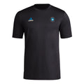 adidas Mens Short Sleeve Pre-Game T-Shirt Black/Charlotte Fc XX-Large