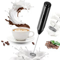 Milk Frother, Handheld Electric Blender stick, Drink Mixer with F ood G rade Stainless Steel Stirrer, Battery Operated Foam Maker for Coffee, Cappuccino, Frappe, Matcha, Hot Chocolate Latte