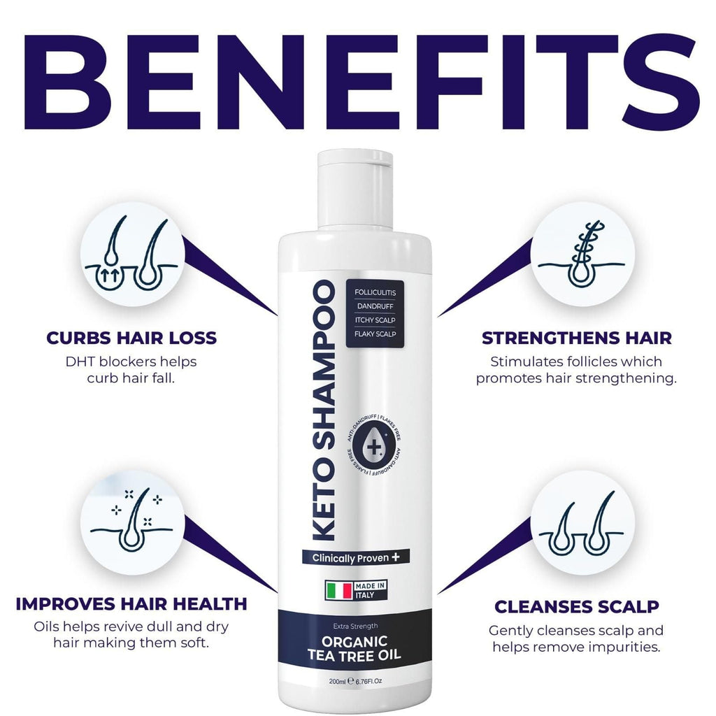 Anti Dandruff Shampoo Sulfate Free Shampoo Medicated Anti Fungal Shampoo For Itchy Flaky Dry Scalp Hair Growth Folliculitis Treatment Seborrheic Dermatitis Shampoo with Tea Tree Oil