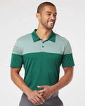 Adidas Heather 3-Stripes Block Sport Shirt L Collegiate Green