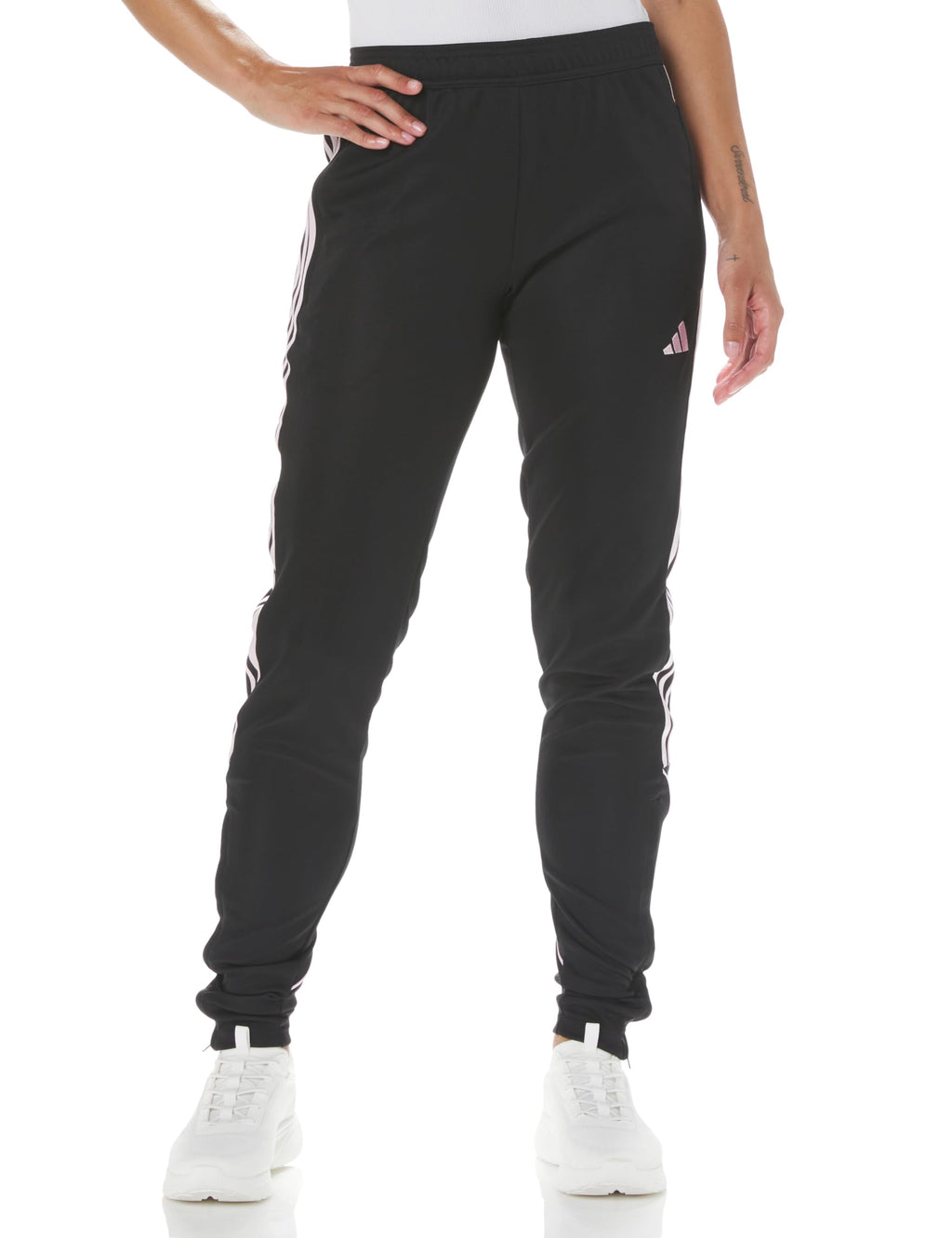 adidas Womens Tiro Pants Black/Clear Pink Large