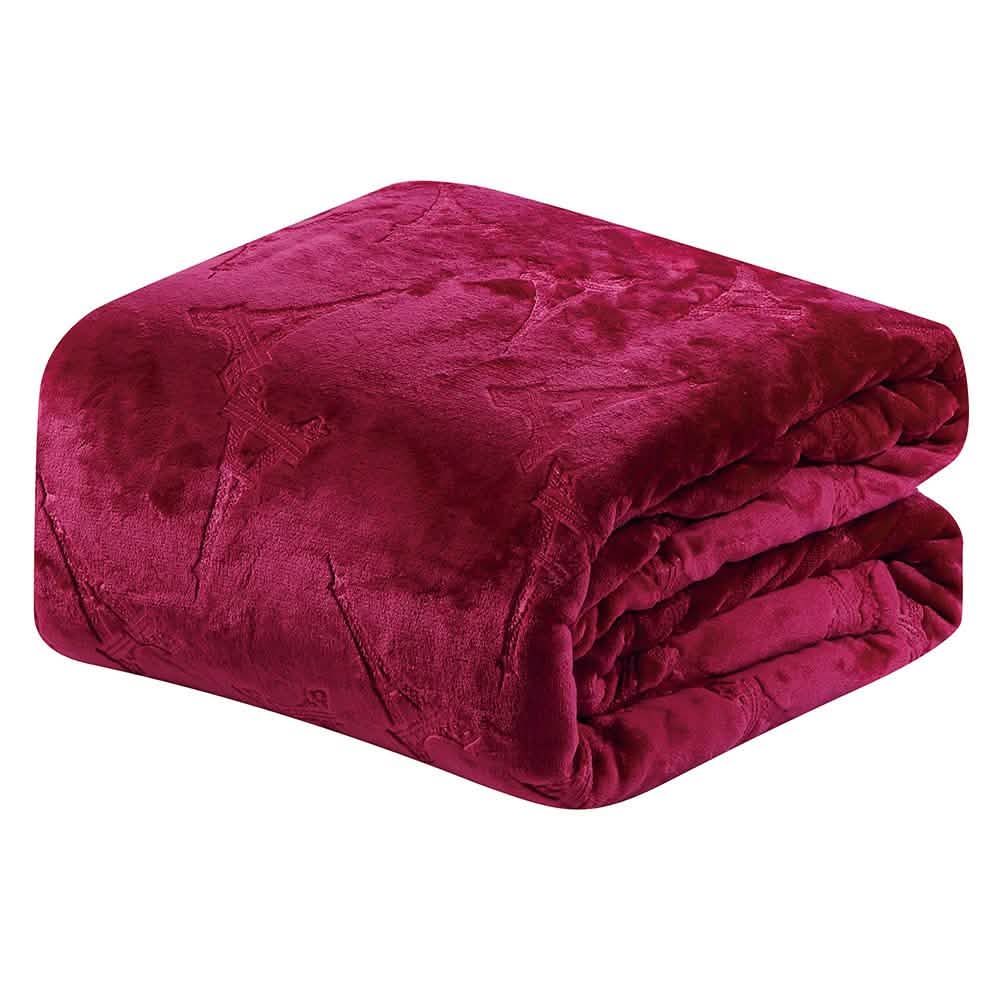 Embossed Premium Flannel Fleece Blanket - Eiffel Tower Design