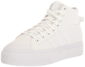adidas Womens Bravada 2.0 Mid Platform Skate Shoe White/White/Chalk White 10