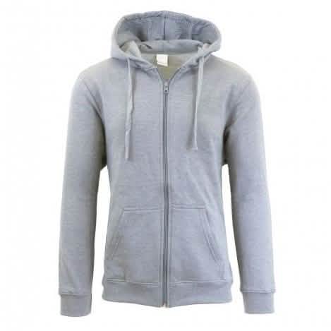 Heavy Fleece Lined Hoodie Sweatshirt - Gray