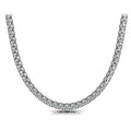 Huge 23 Ct TW Round Cut Natural Diamond Tennis Necklace 14K White Gold 18"